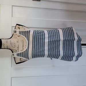 Loft teal and white striped tank